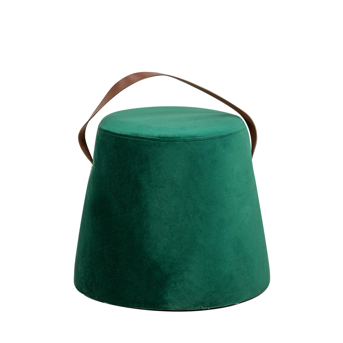 POUF Samt Grün - Grün, Textil (42/36/42cm) - Nordlys