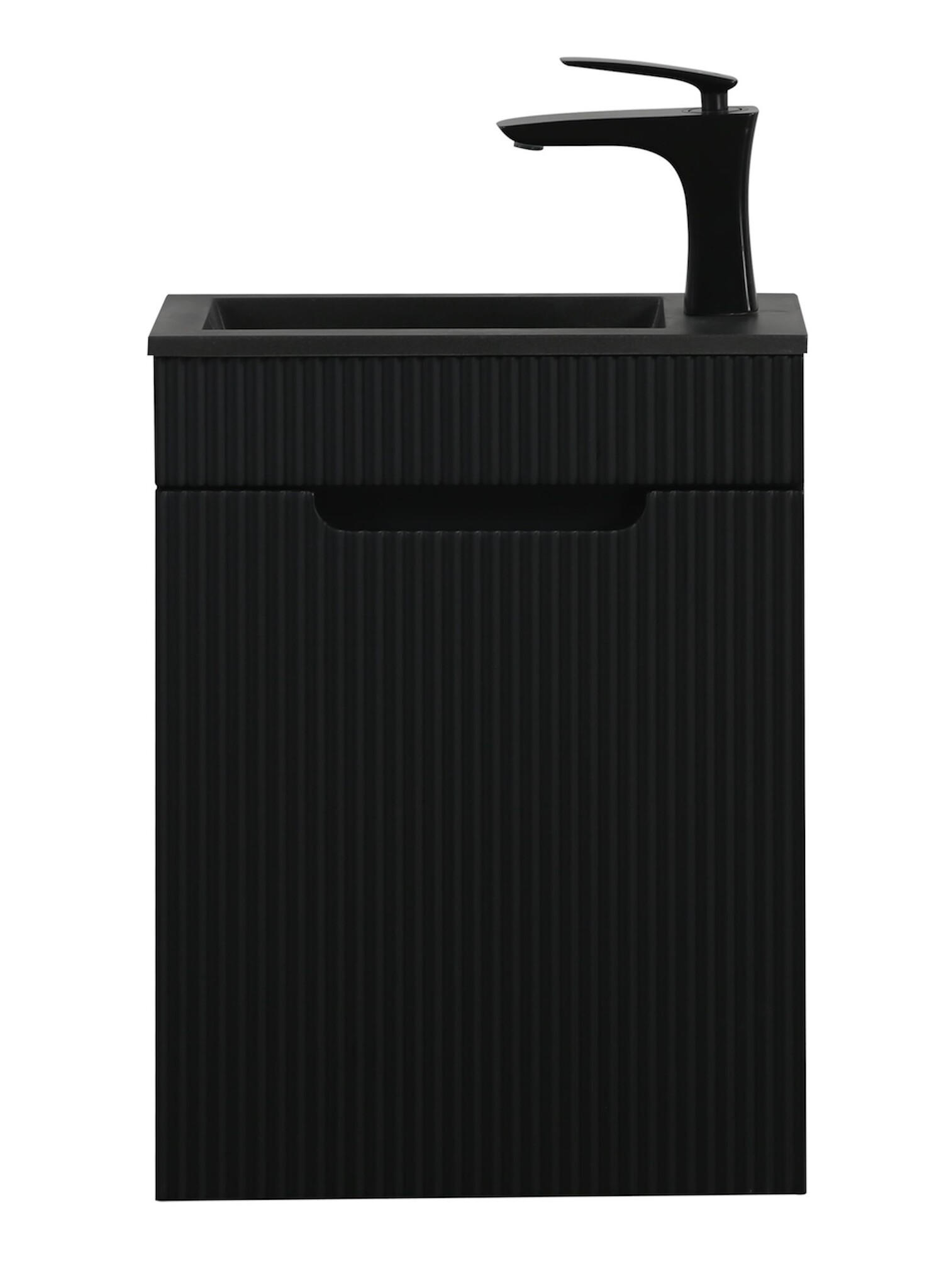 Badplaats Gäste-Wc-Möbelset Schwarz 40x53x22 cm