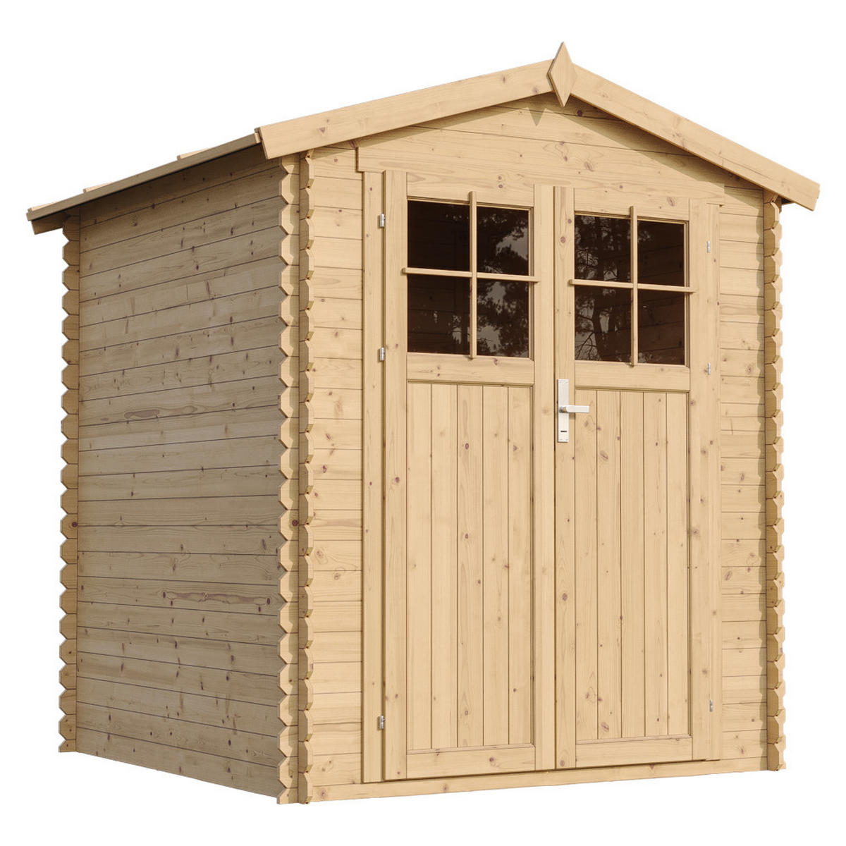 GARTENHAUS aus Holz - B196xL186xH218 cm/ 2,82 m2 - M320F+M320G - Beige, Holz (180/224/186cm) - Timbela