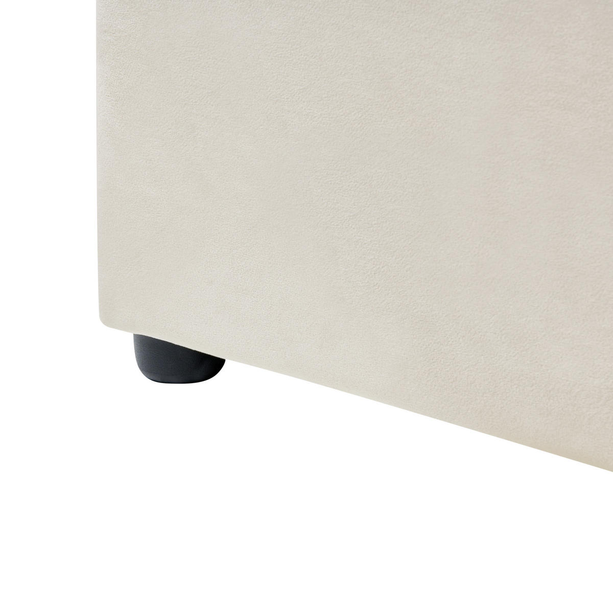 VODNA POSTELJA žamet 180/200 cm kremasto bela Lavaur - krem, tekstil (180/200cm) - Beliani