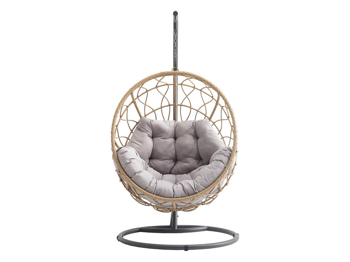 HÄNGESESSEL Aria - Beige, Metall (107/197/68cm) - MIRJAN24