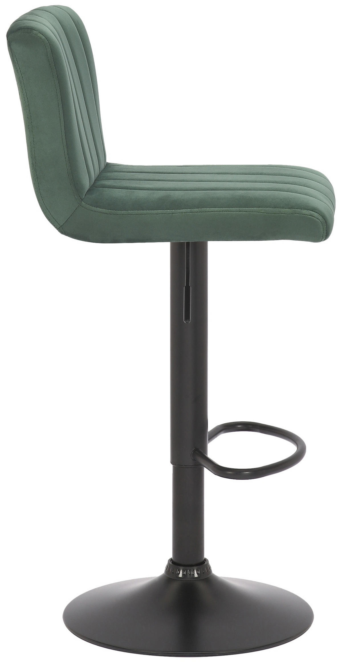 BARHOCKER 2er Set Samt grün - Grün, Textil/Metall (41/87/49cm) - CLP