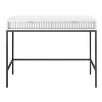 KONSOLENTISCH Vellore Weiß 104 cm - Goldfarben/Schwarz, Holzwerkstoff/Metall (50/104/77cm) - Selsey