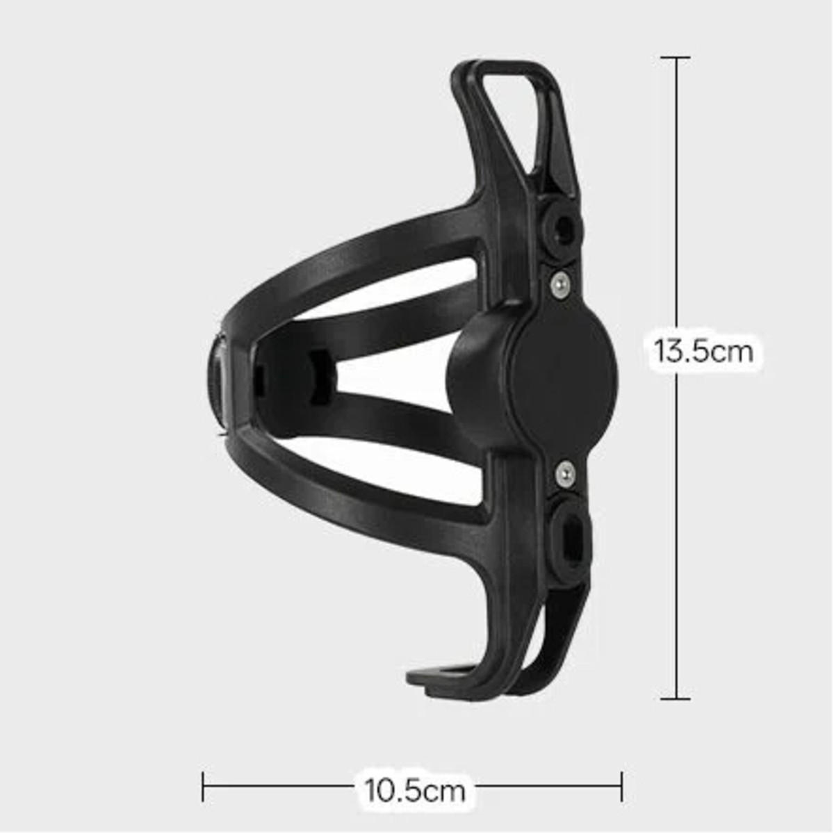 FAHRRADBECHERHALTER Verstellbarer universeller Wasserbecherhalter 10.5/13.5 cm Schwarz - Schwarz, Kunststoff (8.8/13.5/10.5cm) - Authentics