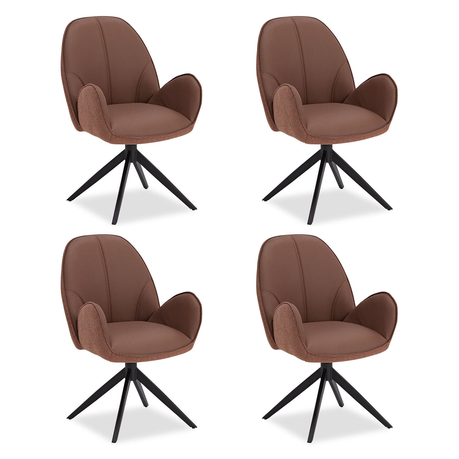 Homestyle4u Armlehnenstuhl Braun 60x90x59 cm