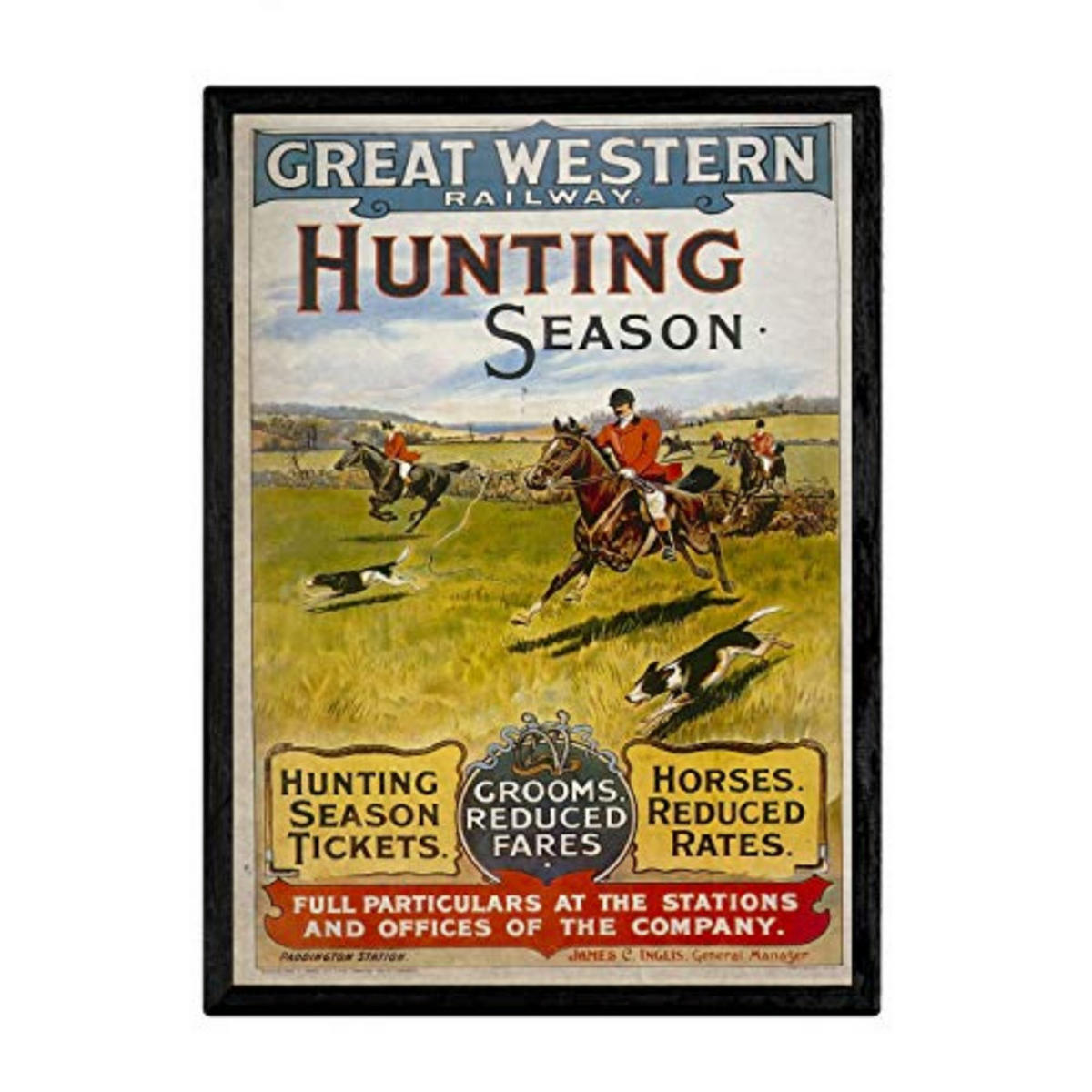 POSTER Pferderücken Vintage A4 Rahmenlos - Klar, Papier (29.7/5/21cm) - Nacnic