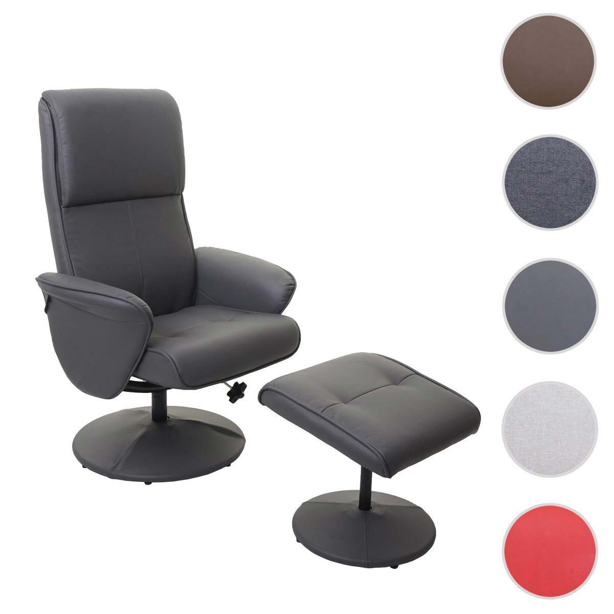 RELAXSESSEL Grau - Grau, Textil (75/114/125cm) - MCW