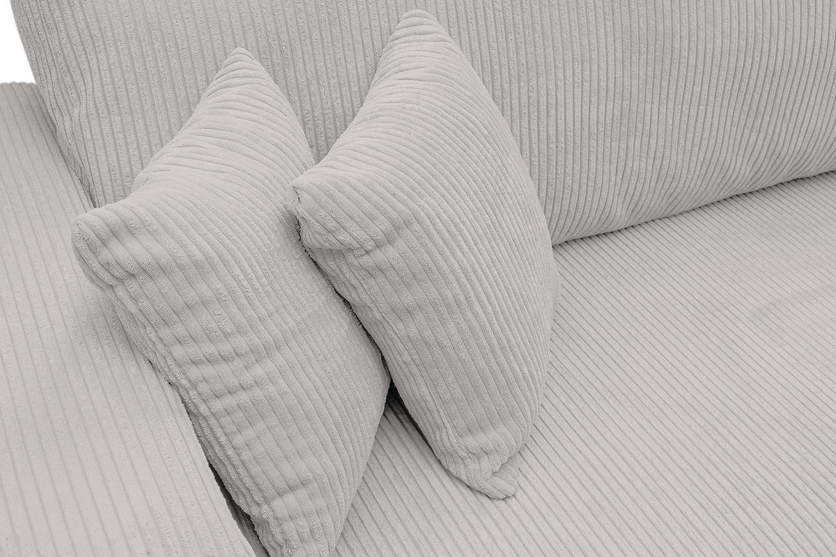 ECKSOFA Luna XL mit Schlaffunktion und Bettkasten Cord-Stoff (Beige) - Beige, Textil (274/142cm) - VENASI MÖBEL