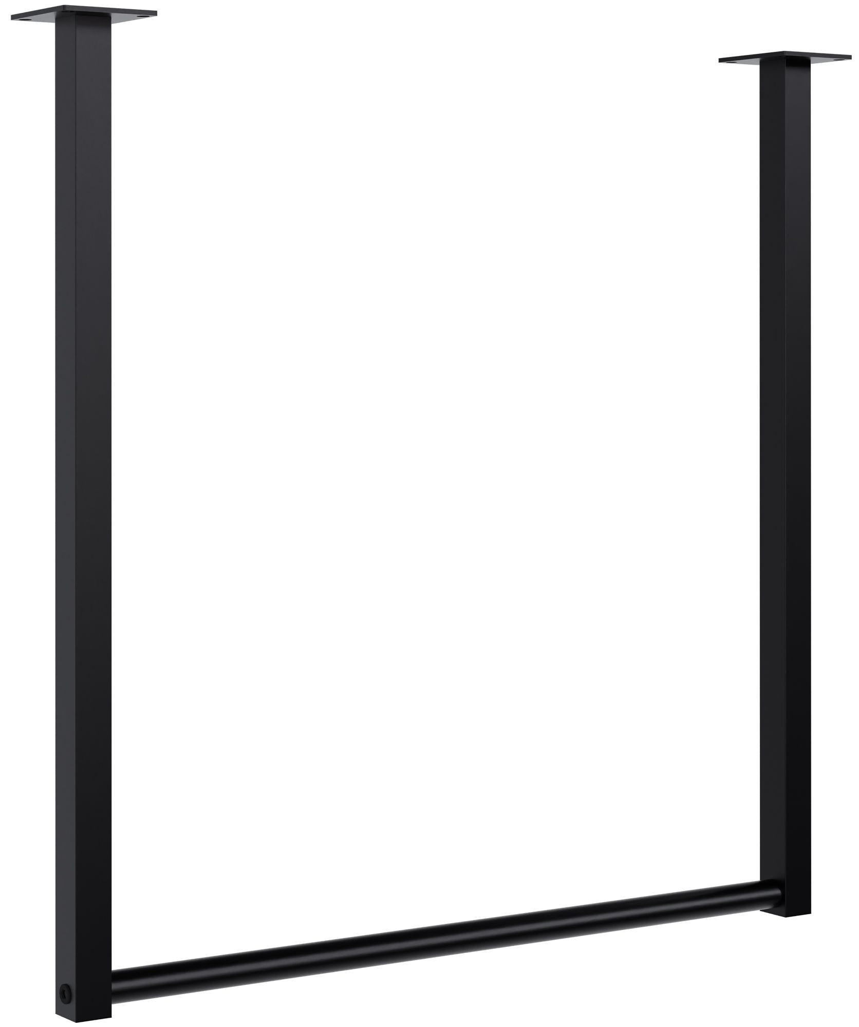 KLEIDERSTANGE 150x38x120 cm-edelstahl-Metall - Schwarz, Metall (7cm) - CLP