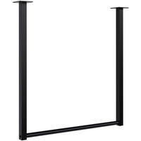 KLEIDERSTANGE 150x38x120 cm-edelstahl-Metall - Schwarz, Metall (7cm) - CLP