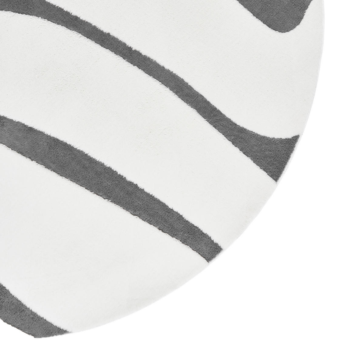 KOBEREC Šedý/Bílý 160 cm Hartz - šedá/krémová, textil (160/160cm) - Beliani