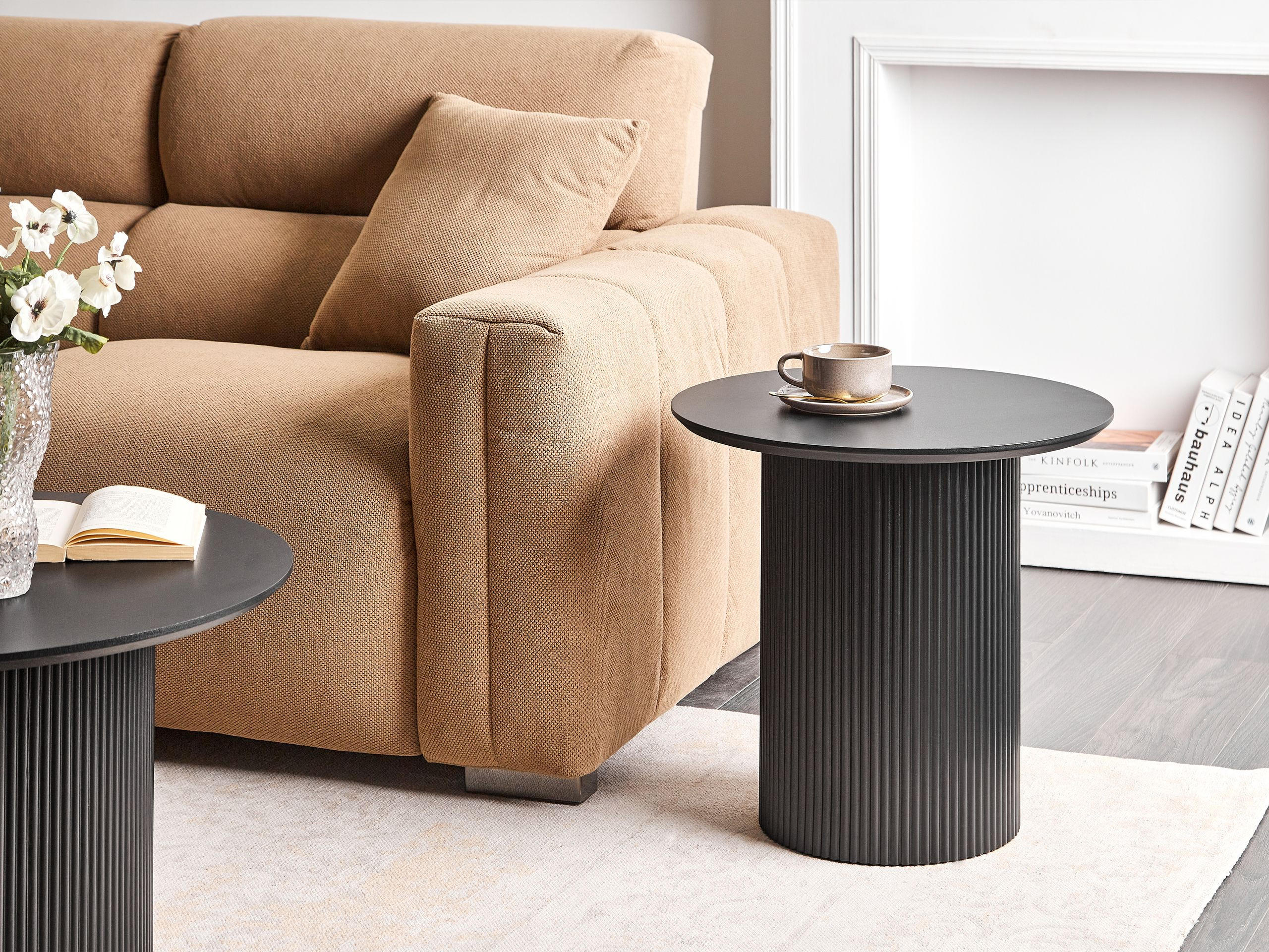 BEISTELLTISCH Schwarz Leona - Schwarz, Holzwerkstoff (50/50/48cm) - Beliani