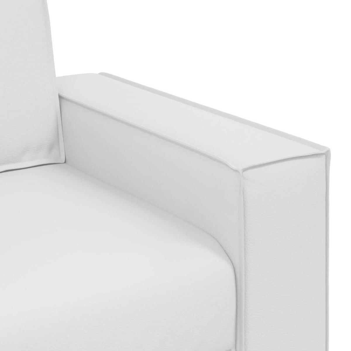 ZWEISITZER-SOFA Weiss 160 Cm Kunstleder - Weiß, Leder (78/84/160cm) - vidaXL