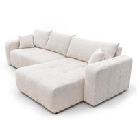 ECKSOFA PEDRO XL mit Schlaffunktion und Bettkasten Creme - Creme, Holz/Kunststoff (278/55/145cm) - Idohome