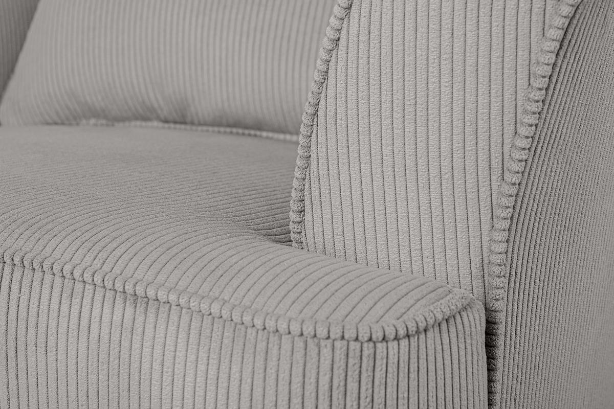 OHRENSESSEL STRALIS inklusive dekorativem Kissen, Grau - Silberfarben, Textil (82/108/80cm) - KONSIMO®
