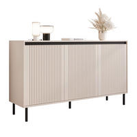 KOMMODE LIRA 149 cm, Beige - Beige/Schwarz, Holzwerkstoff/Metall (149/100/40cm) - Idohome