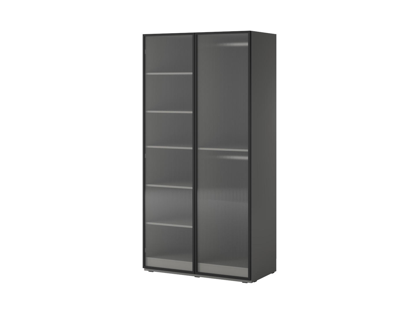 Masseno Drehtürenschrank Grau 101x200x51 cm