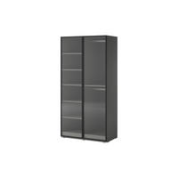 DREHTÜRENSCHRANK ATELIO 101/200/51 cm Modern Kleiderschrank 2-türig Grau - Grau, Holzwerkstoff (101/200/51cm) - MASSENO