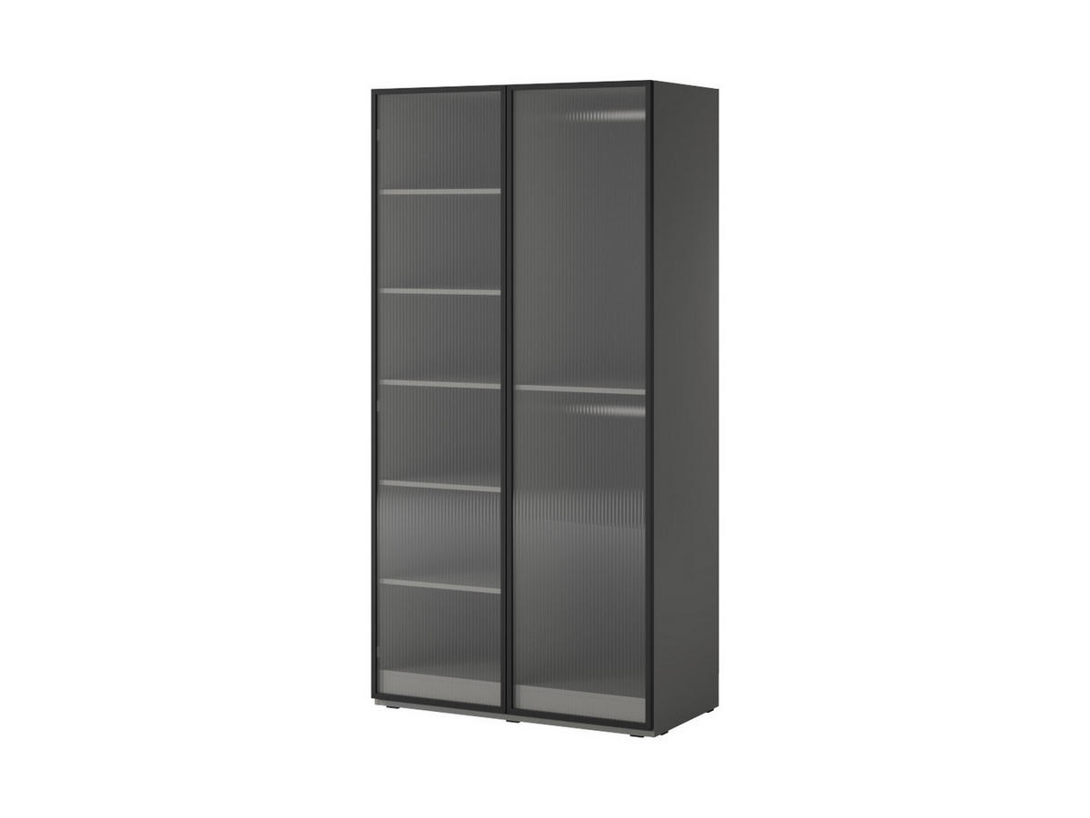 DREHTÜRENSCHRANK ATELIO 303/200/51 cm Modern Kleiderschrank 6-türig Grau - Grau, Holzwerkstoff (303/200/51cm) - MASSENO