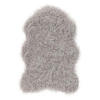 KUNSTFELL-TEPPICH Oscar Grau 60x90 cm - Grau, Textil (60/90cm) - benuta Nest