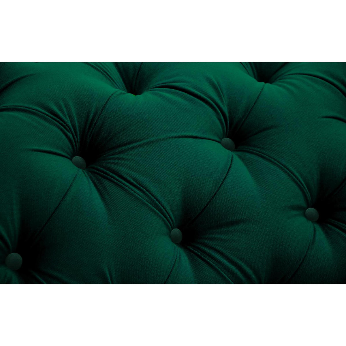ECKSCHLAFSOFA Chester im Chesterfield-Stil, Dunkelgrün, links - Dunkelgrün/Schwarz, Textil (278/173cm) - Beautysofa