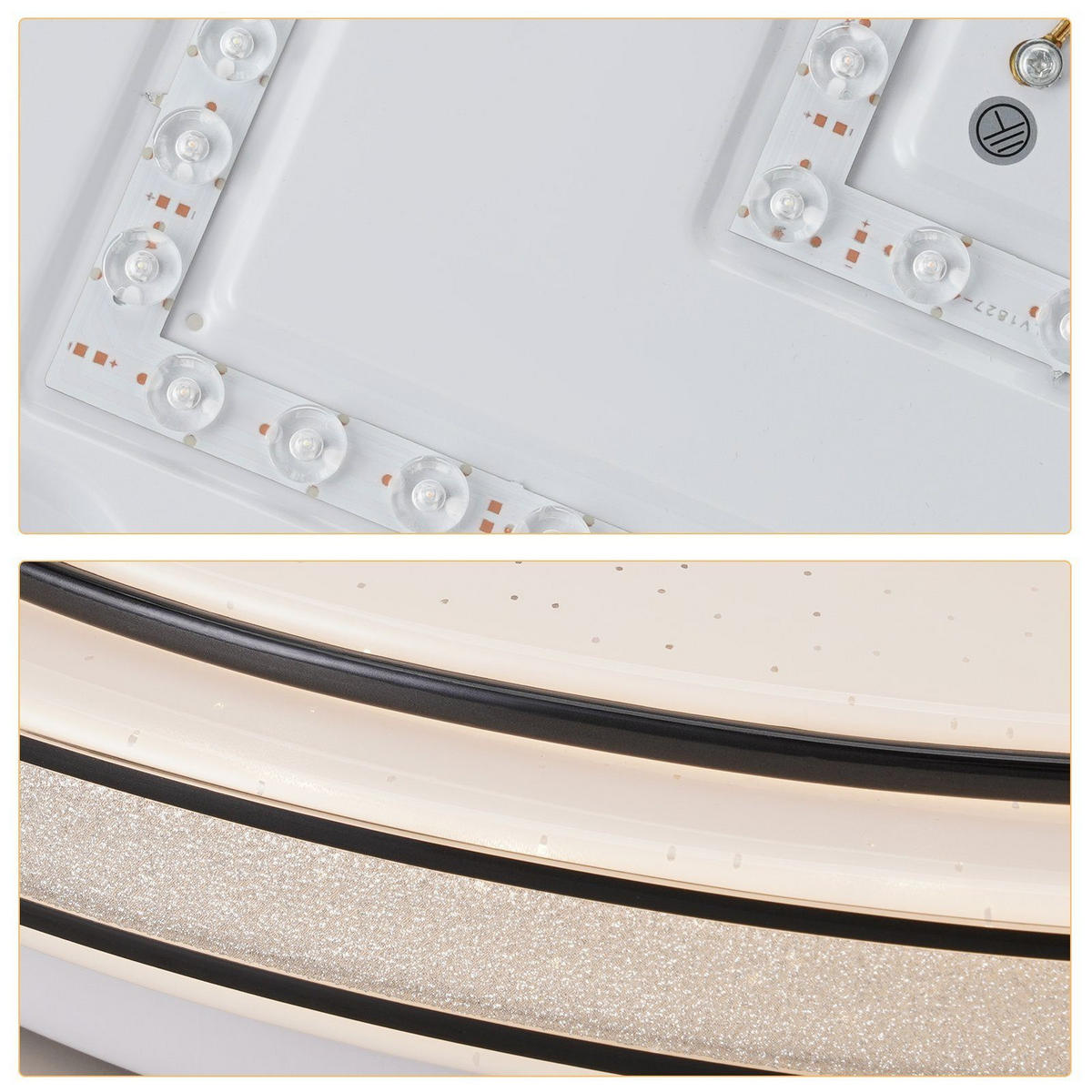 LED-DECKENLEUCHTE Benjamin 27/27/6 cm - Schwarz, Kunststoff (27/27/6cm) - Nettlife