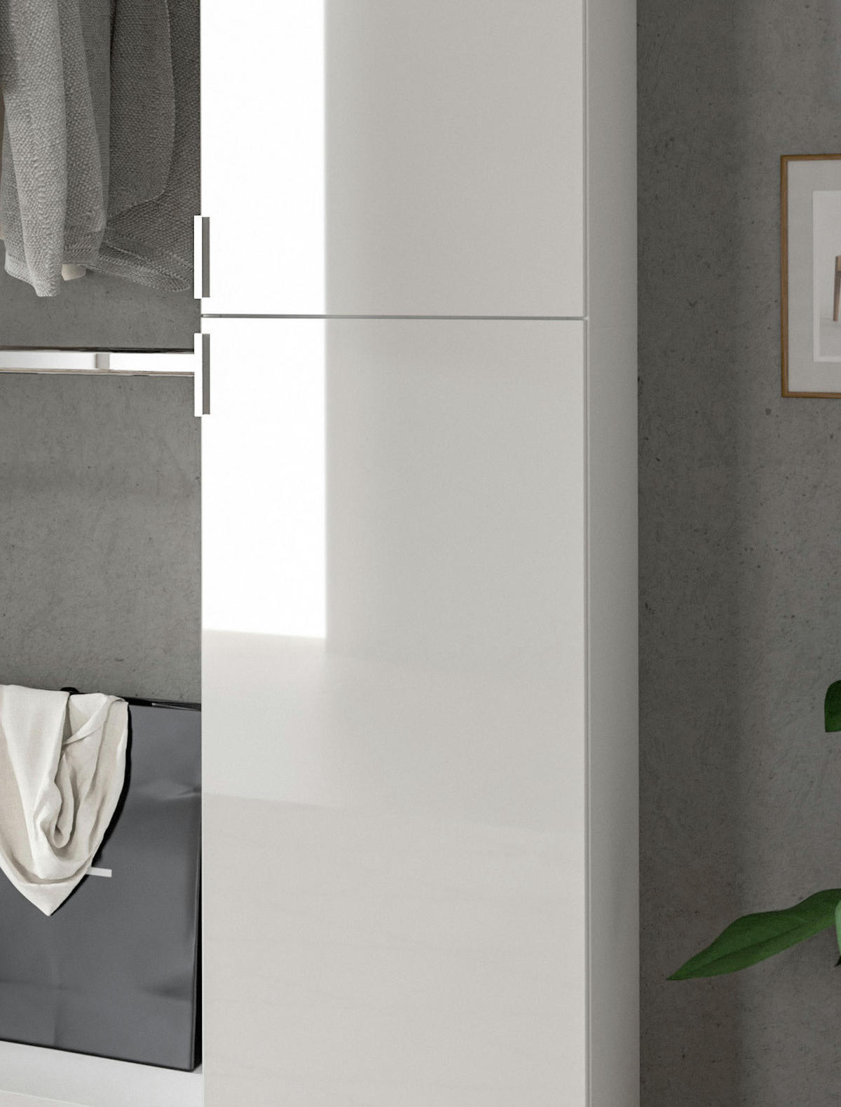 GARDEROBE Systemmöbel Projekt X 5tlg. Kombination , ca.341x191x37 cm - Weiß, Holzwerkstoff (341/191/37cm)