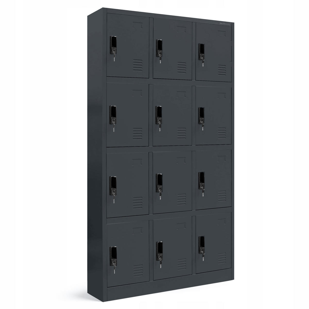 SCHLIESSFACHSCHRANK Marcin - Anthrazit, Metall (90/185/40cm) - Jan Nowak