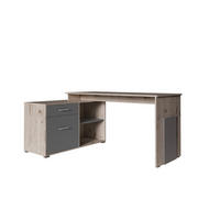 SCHREIBTISCH GARDA 167,5x110x76 cm Bürotisch Computertisch, Braun - Braun, Holzwerkstoff (110/167.5/76cm) - MASSENO