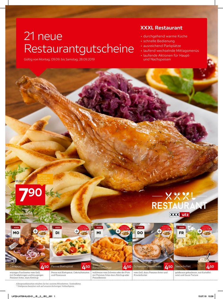 Resto Gutscheinblatt