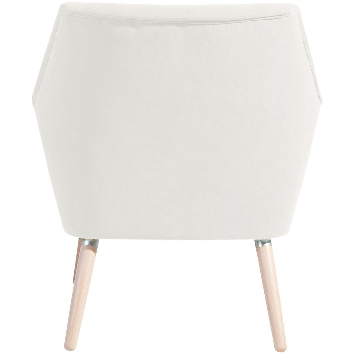 SESSEL Kachka Bezug Veloursstoff Buche natur / creme - Weiß, Kunststoff (71/81/67cm) - 58aufmkessel