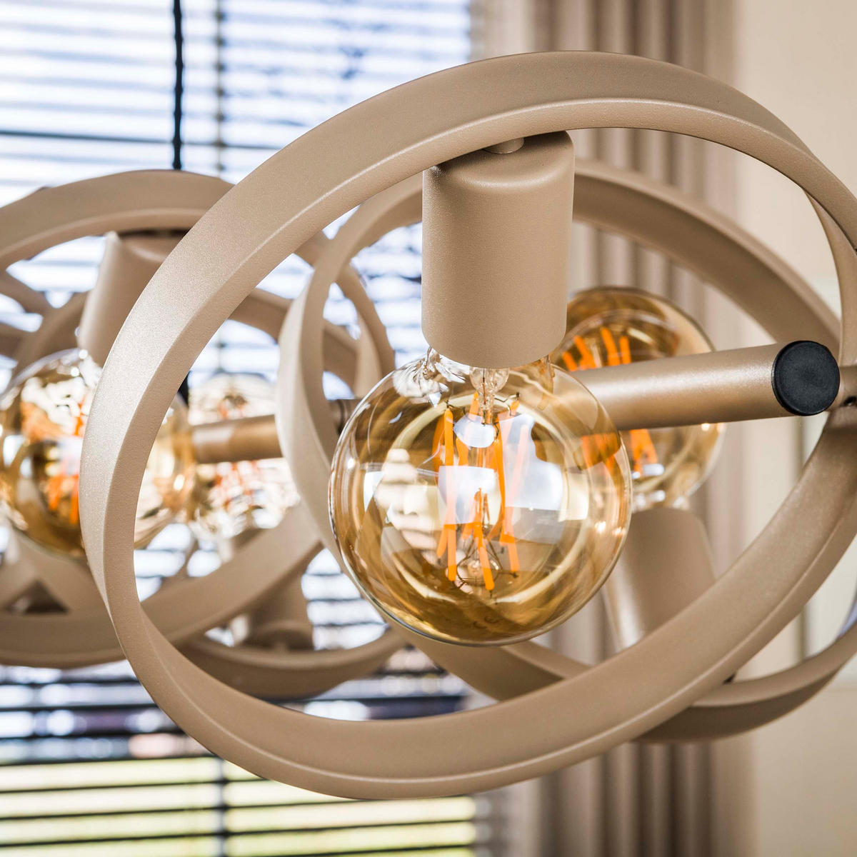 HÄNGELEUCHTE Hover 43 42/160/150 cm - Beige, Metall (42/160/150cm) - Hoyz Collection