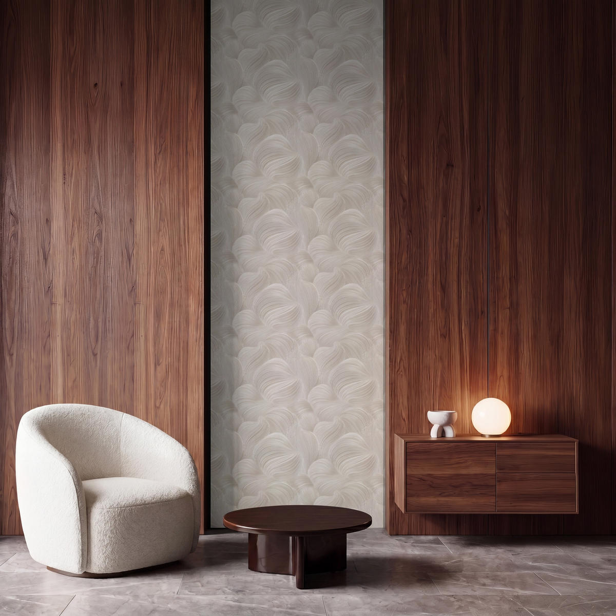 TAPETE - Lines - Ventilator - Beige - 100x280 cm - Creme, Papier (100/280cm) - OnlyWow