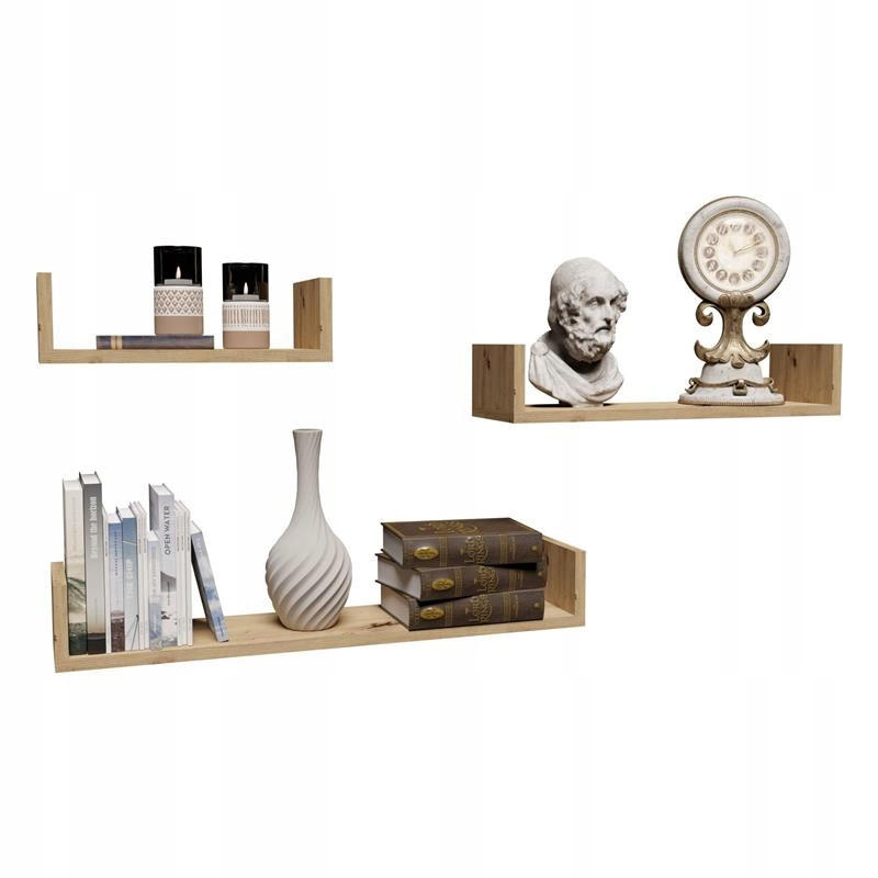 WANDREGAL EX3 GROẞ Artisan Eiche 3er-Set - Eiche Artisan, Holzwerkstoff (40/10/18cm) - Matkam Möbel