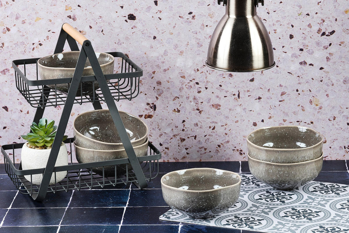 SCHALEN Stellar Ø14cm - 6er-Set - Betongrau - Grau, Keramik (14cm) - Björn