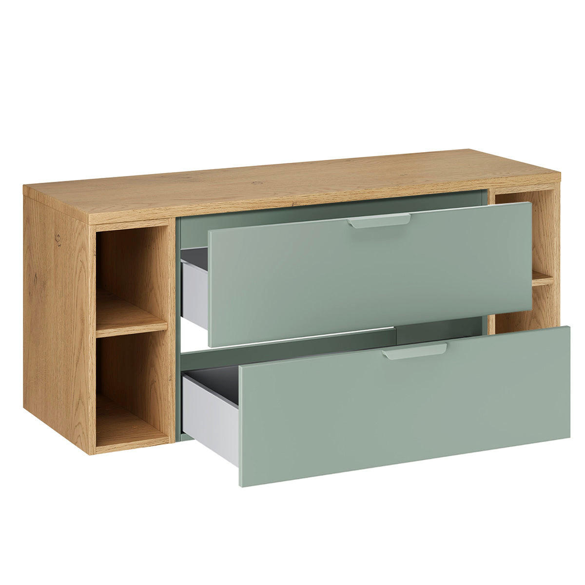 WASCHTISCHUNTERSCHRANK 120.6cm Oria 2er-Set Grün - Grün, Holzwerkstoff (120.6/50/46.5cm) - Petits-meubles