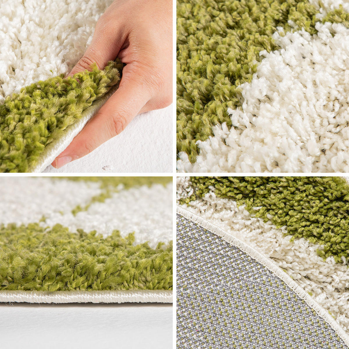 TEPPICH Kinder Hochflor Fußball Motiv Polypropylen Kinderzimmer Grün Rund 100x100 - Grün, Textil (100/100cm) - KADIMA DESIGN
