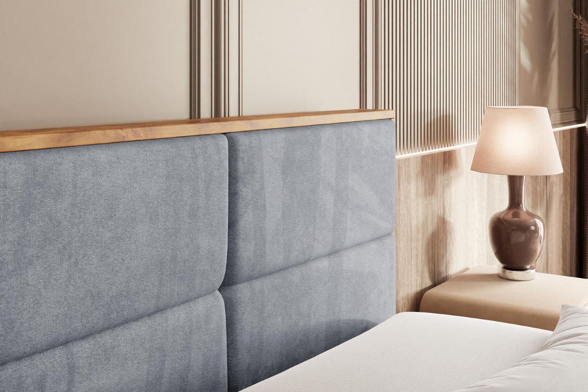 BOXBETT mit Matratze H3 und Lattenrost - LOLLI1 - 200x200 - Grau - Grau, Holzwerkstoff/Kunststoff (200/200cm) - ALTDECOR