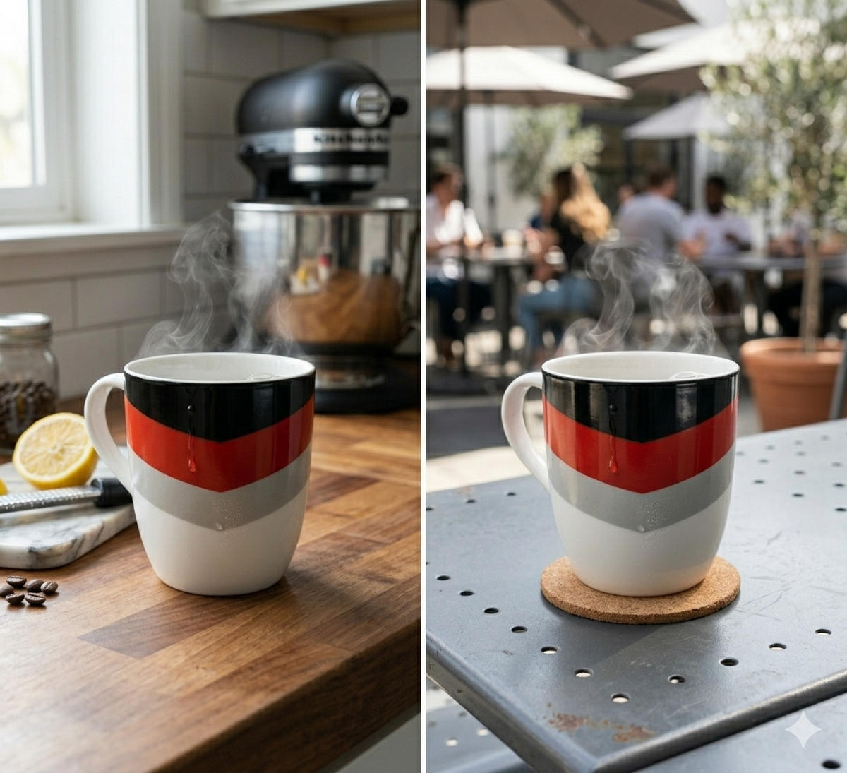 KAFFEEBECHER - Collector’s Cup No. 6 Schwarz Porzellan 500 ml Limited Edition Motorsport Design - Rot/Schwarz, Keramik (0.5L) - Porsche