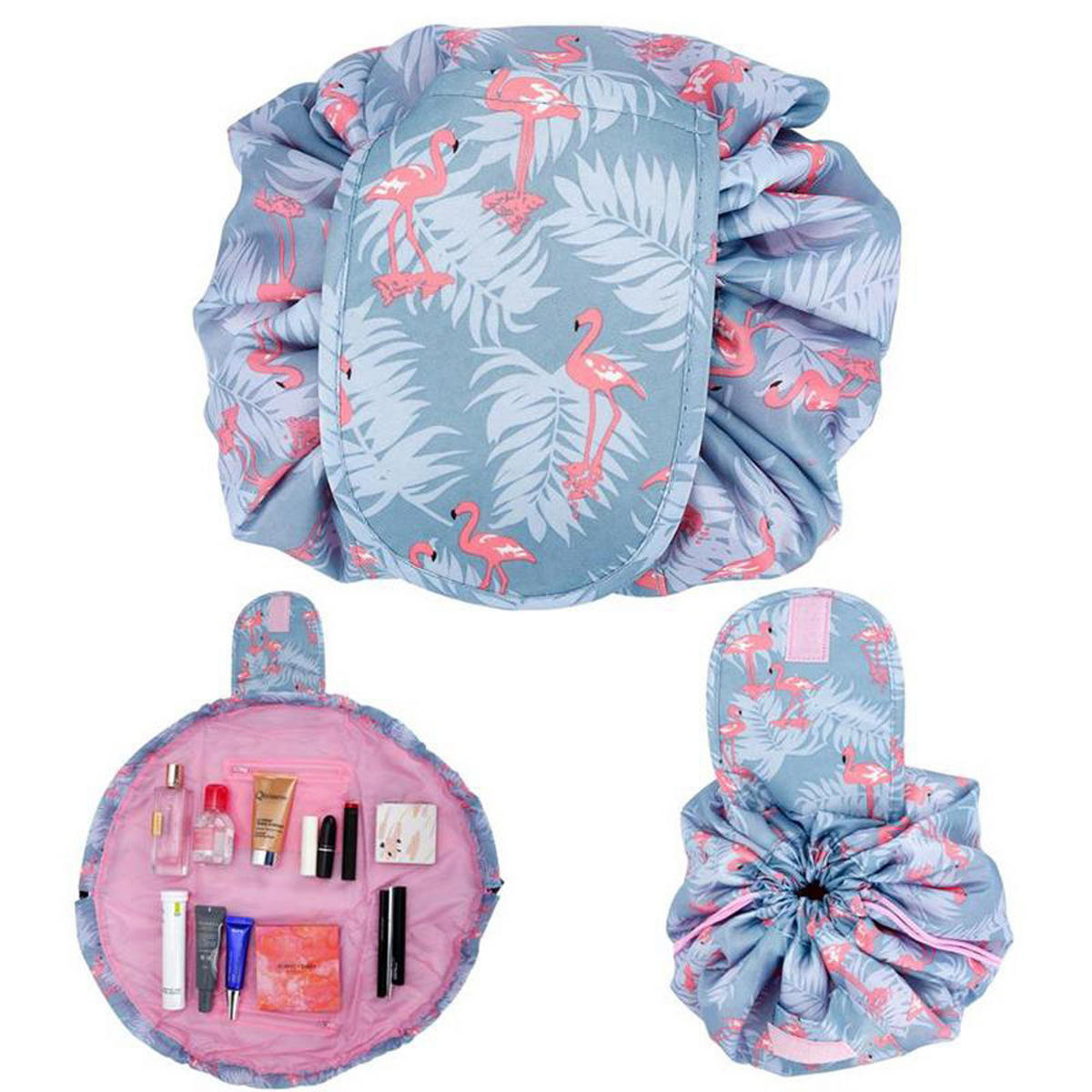 KOSMETIKTASCHE mit Reißverschlussfächern - Dunkelblau, Kunststoff (54/62cm) - Intirilife