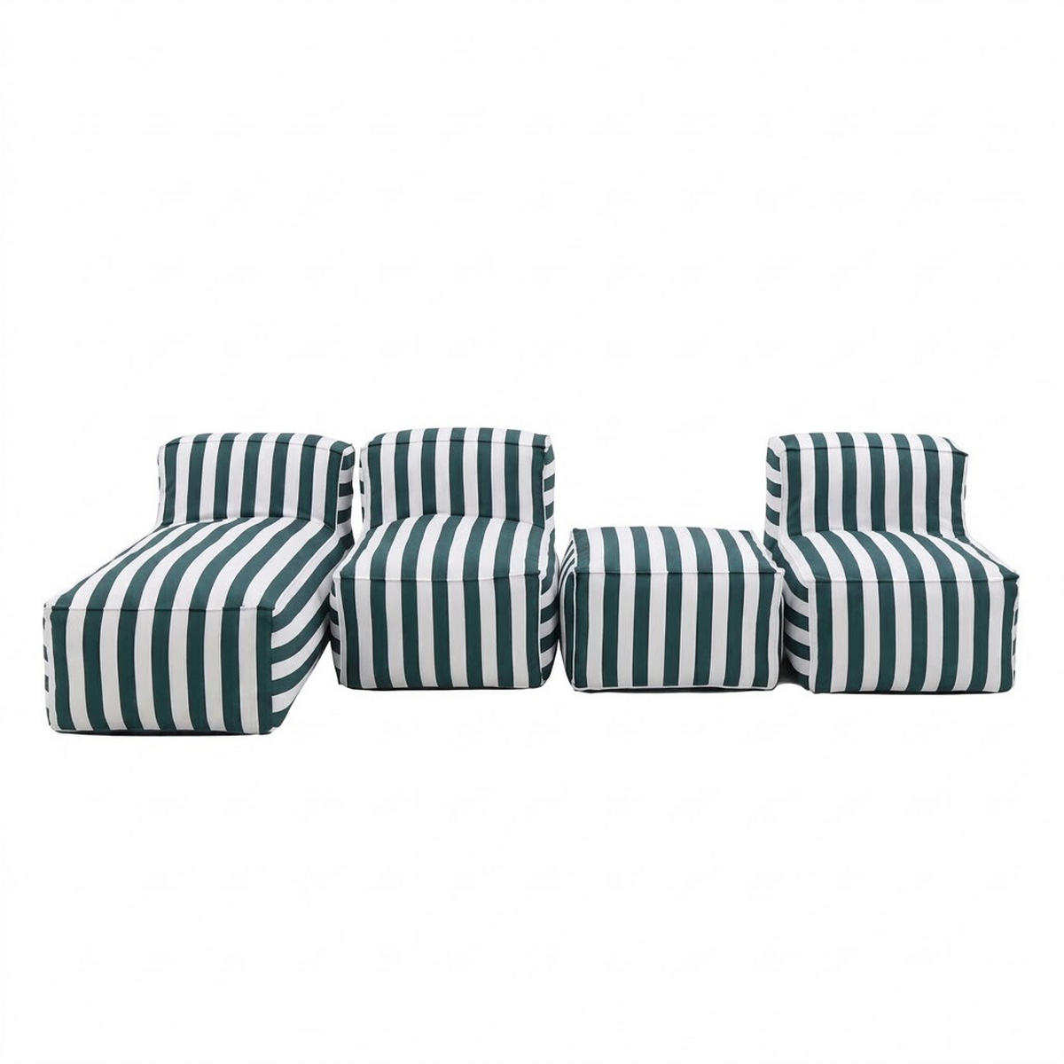 GARTENLOUNGE-SET SOFT SET 3 Grün - Grün, Textil - Muffo