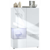 VITRINE Morena Einsatz in Weiß matt - Weiß, Holzwerkstoff (91.5/136.5/37cm) - Vladon