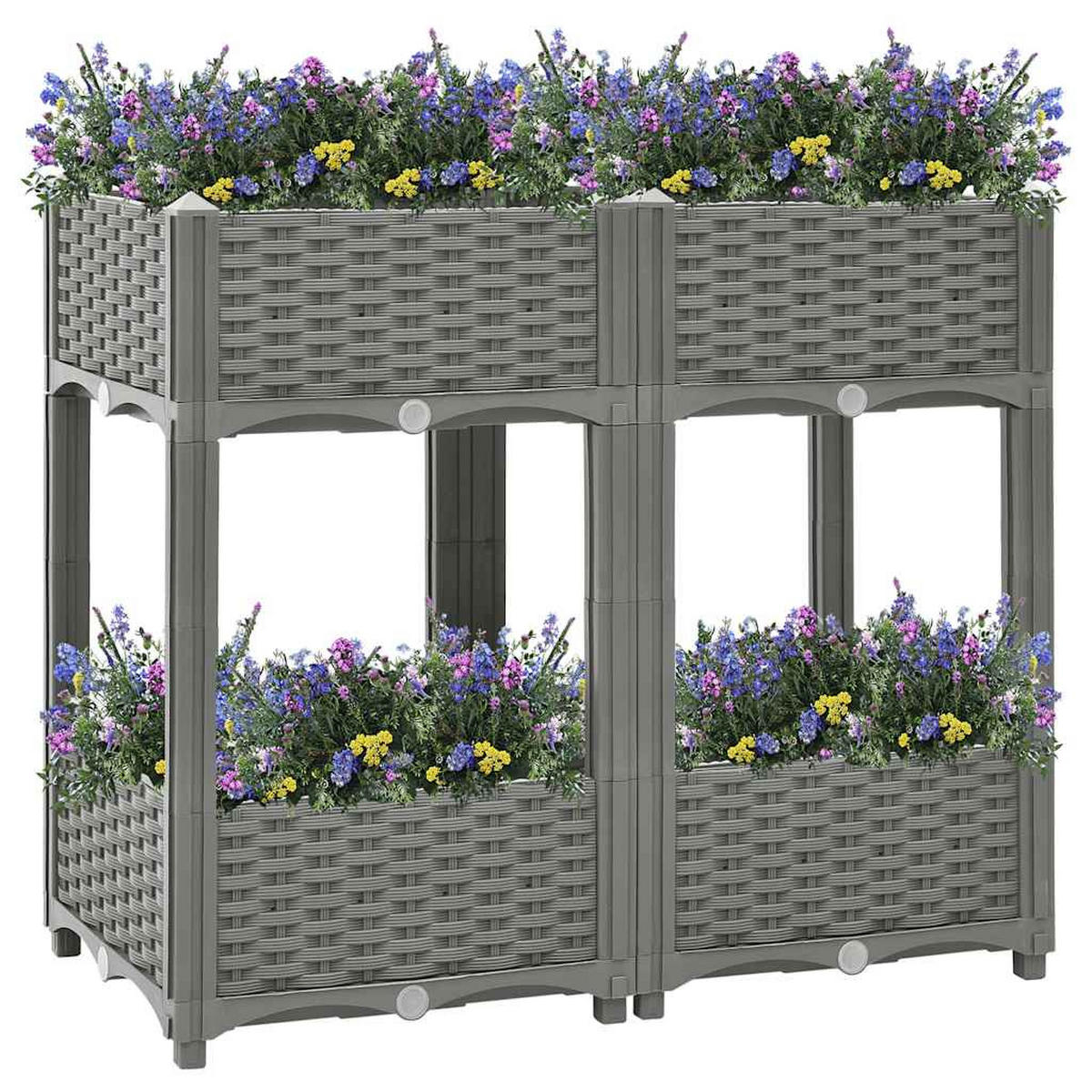 HOCHBEET 80x40x71 cm Polypropylen - Grau, Kunststoff (80/71/40cm)