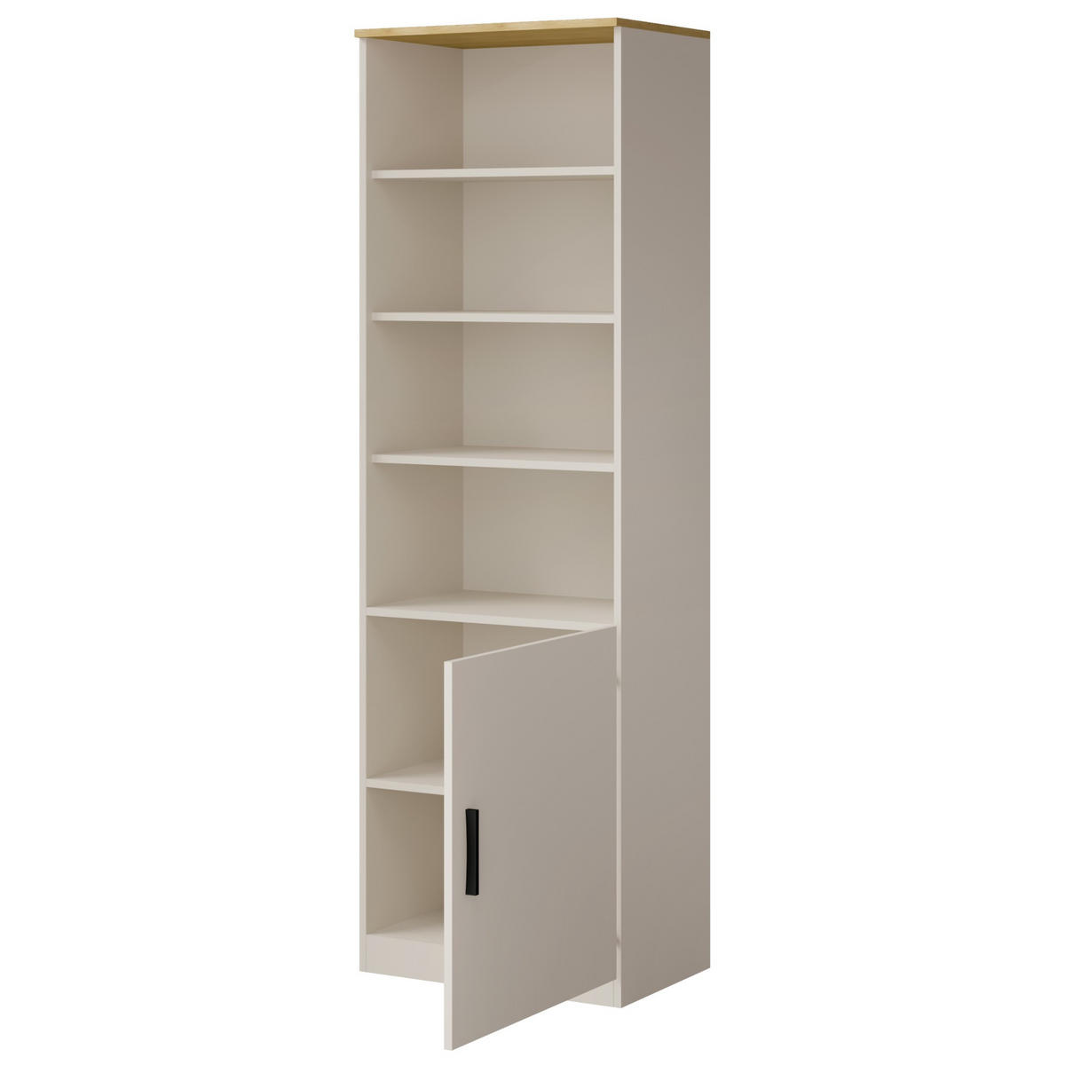 REGAL Billz 1D 60 Kaschmir/Eiche Cremona - Kaschmir/Schwarz, Holzwerkstoff/Kunststoff (60/190/40cm) - mzm24