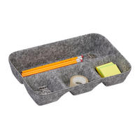 SCHUBLADENORGANIZER - Grau, Textil (19/29.5/5.5cm) - Relaxdays