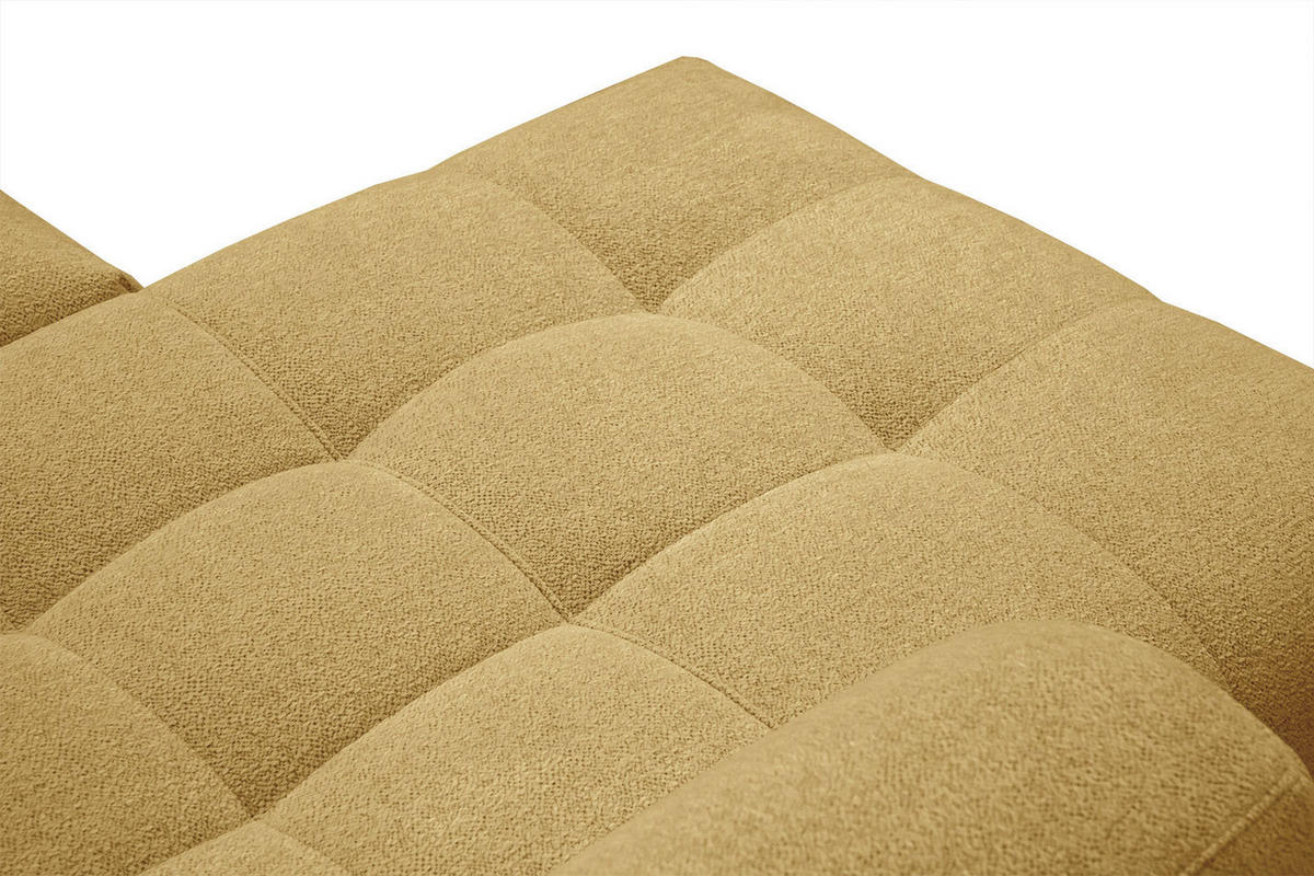 ECKSOFA SALVINI 4-Sitzer, honig - Schwarz/Honig, Holzwerkstoff/Textil (158/292cm) - Courtois Laville