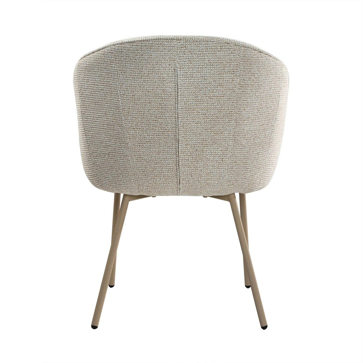STÜHLE 2er-Set aus Stoff Beine aus Metall beige 62/60/81 cm - Beige, Textil (60/81/65cm) - Calicosy