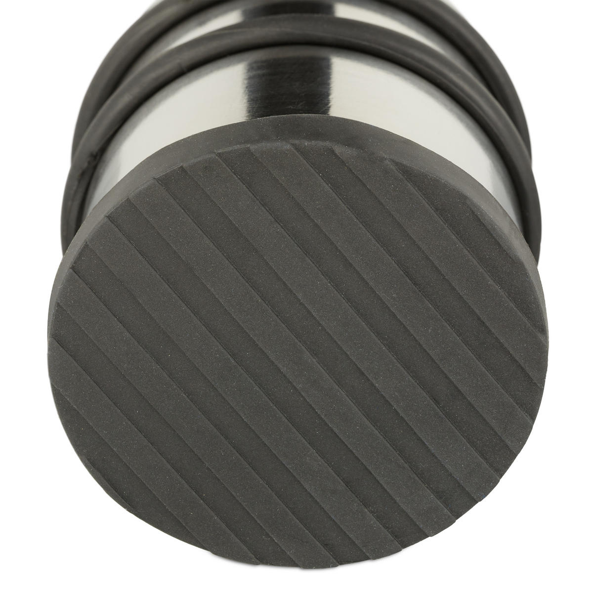 ZARÁŽKA Strieborná čierna s rukoväťou - strieborná, kov/plast (7/7cm) - Relaxdays