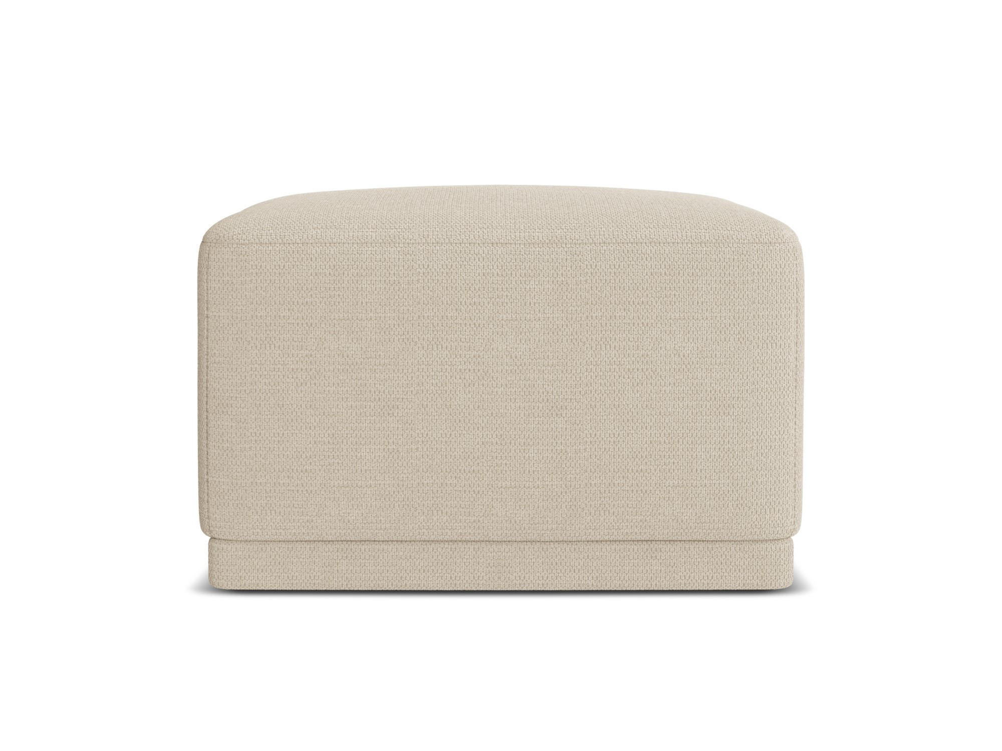 POUF Chenille Stoff Beige - Beige/Schwarz, Kunststoff/Textil (65/40/65cm) - Makamii