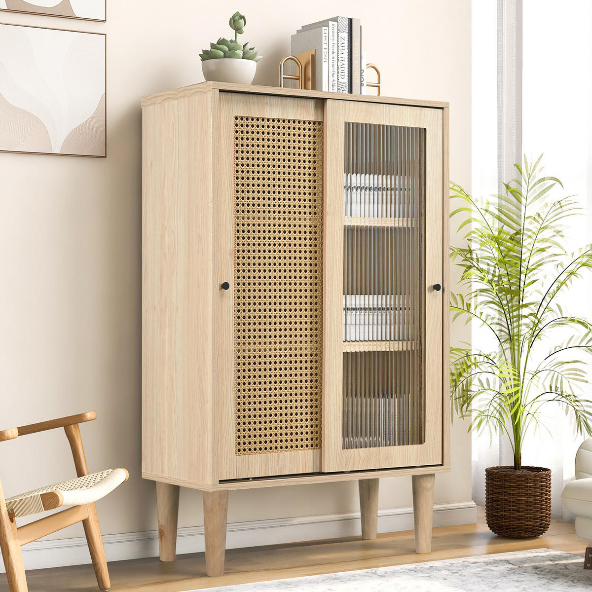 HIGHBOARD Hellbraun 60/40/100 cm - Braun, Holzwerkstoff (40/100/60cm) - Urban Meuble